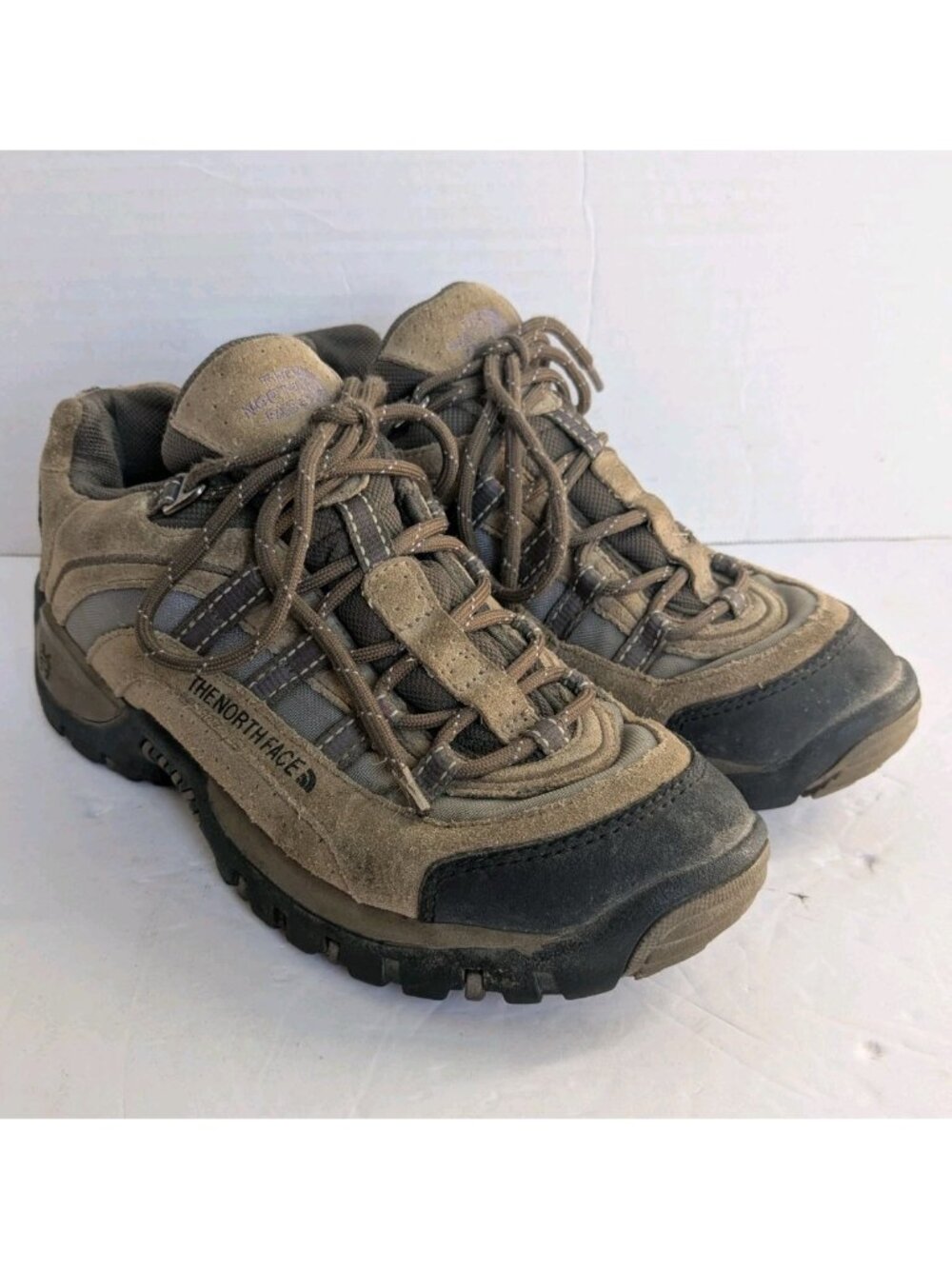 The North Face Vintage Suede Hiking Shoes Womens 7.5 Brown Trail 016631 Gorpcore